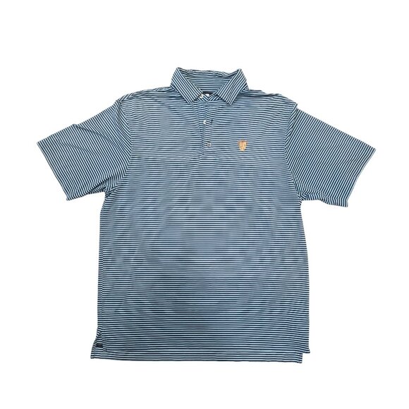 FootJoy presidents cup golf Striped Polo Shirt Blue White Collared short sleeve - Picture 2 of 10